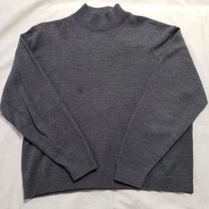 Pendleton Gray Mock Turtleneck 100% Wool